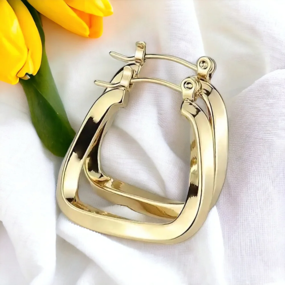 Gold Hoop Earrings - Picture 6 of 10